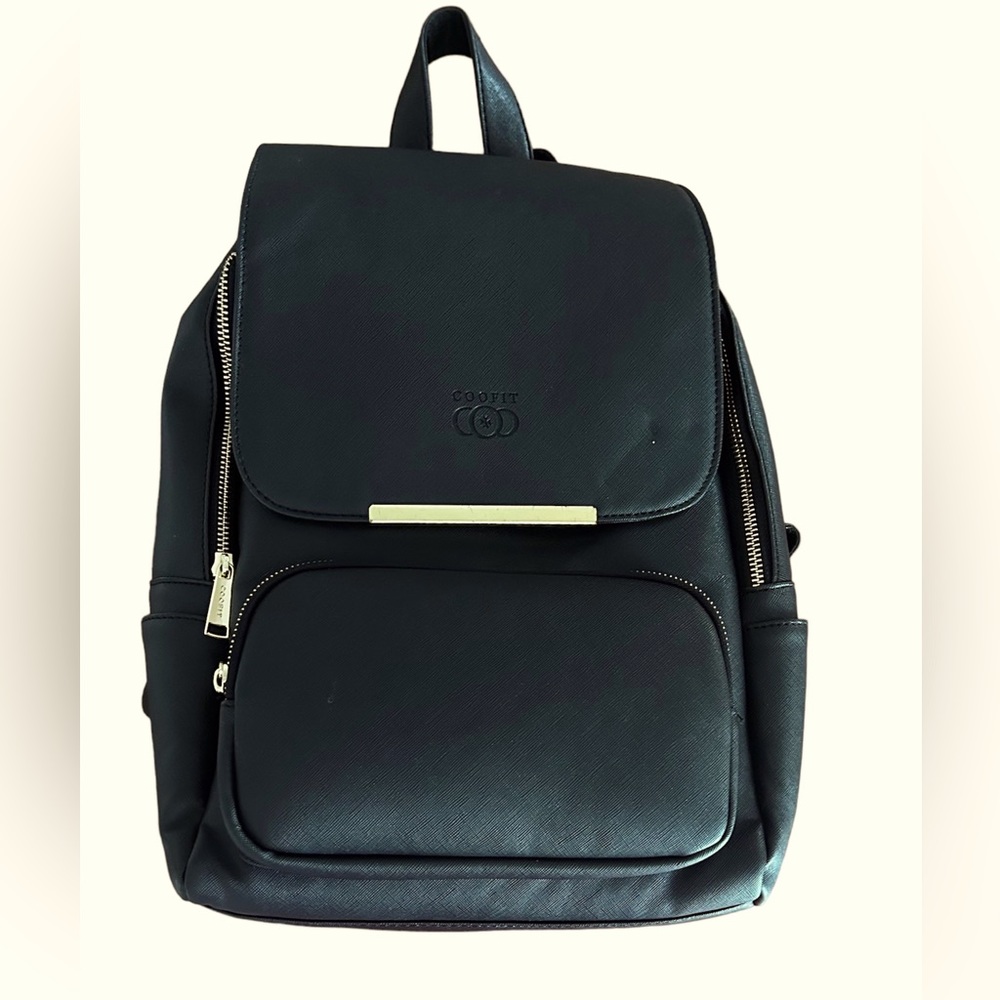 COOFIT black vinyl backpack